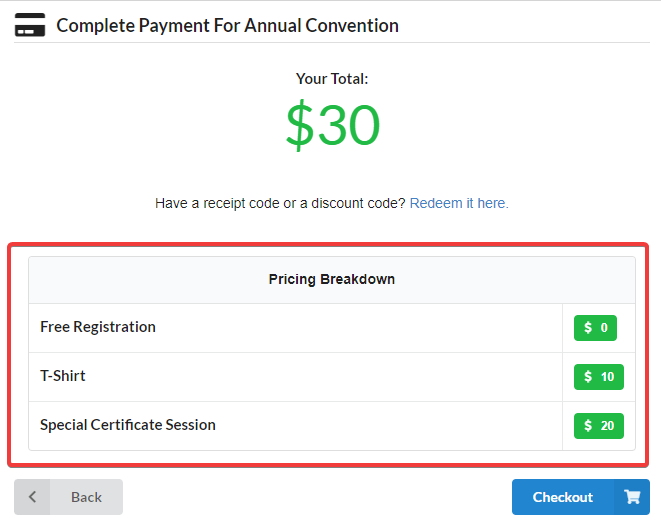 Pricing Breakdown