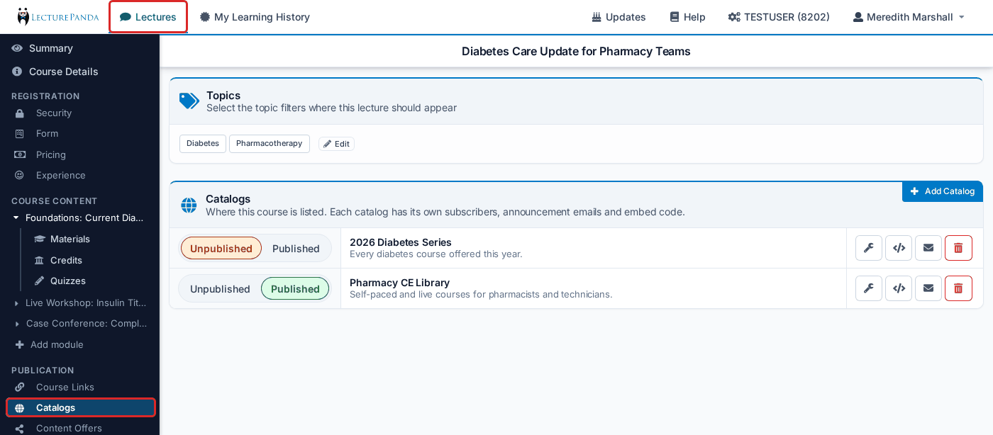 Publication › Catalogs — Topics above the Catalogs table builder_catalogs