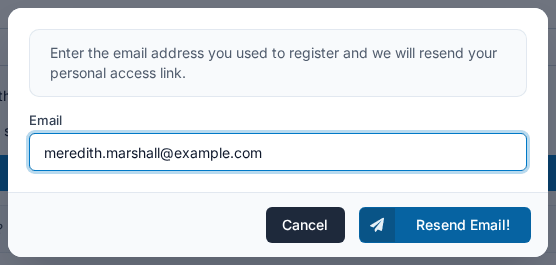 Enter the address you registered with learner_resend_modal