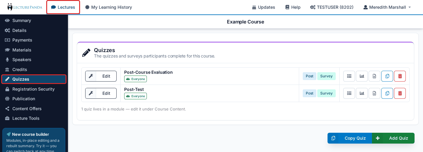 Quizzes Overview quizzes_overview